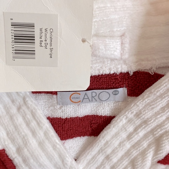 Caro Home Christmas Candy Cane Stripe Plush Robe medium - Picture 2 of 5